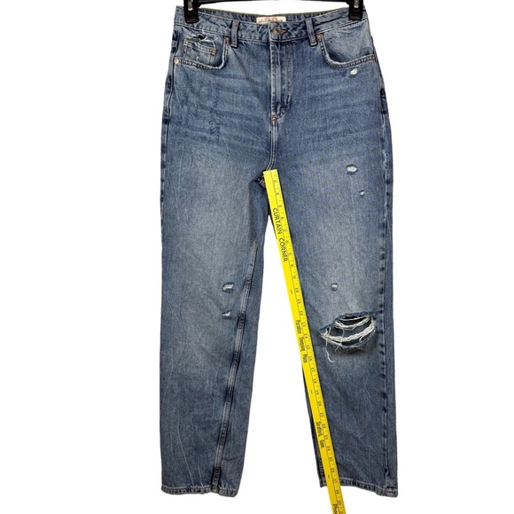 Free People We The Free Dakota High Rise Straight Leg Jeans Distressed, Size 28 - Picture 5 of 10